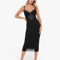 Shapewear Tummy Control Lace Inset Midi Dress