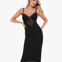 Shapewear Tummy Control Lace Inset Midi Dress