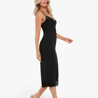 Shapewear Tummy Control Lace Inset Midi Dress