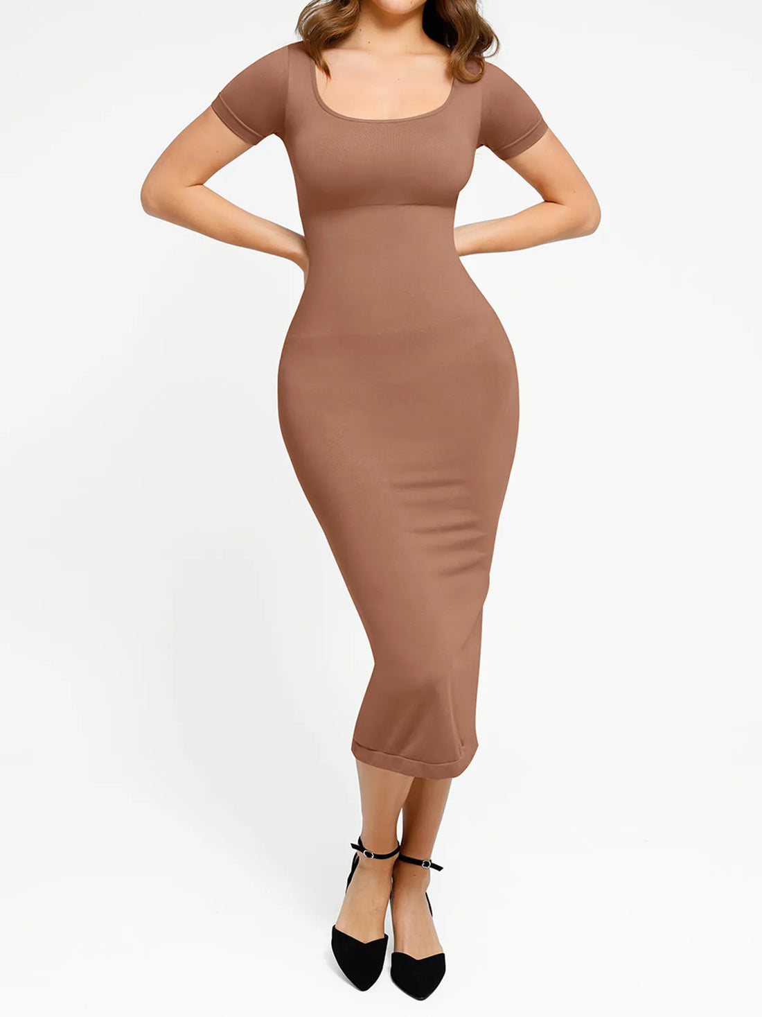 Shapewear Eco-Friendly Sculpting Seamless Midi Dress Set