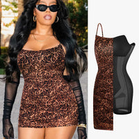 Popilush X Angela Shapewear Mesh Tummy Control Adjustable Strap Slip Dress