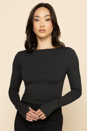 Your Favorite Long Sleeve Reversible Top - Black