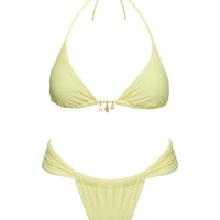 A Good Time Triangle Bikini Top Yellow