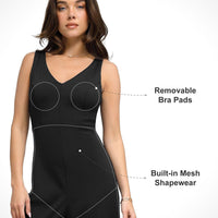 Shapewear Built-In Sculpting Midi Dress or Jumpsuit