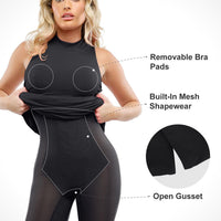 Shapewear Modal Sleeveless Mock Neck Slimming Maxi Dress