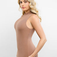 Shapewear Modal Sleeveless Mock Neck Slimming Maxi Dress