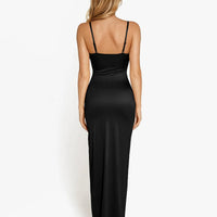 Shapewear Ruched Shine Sculpting Maxi Slip Dress